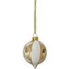 Clayre & Eef 6GL4708 Guaina per albero di Natale in vetro grigio bianco Ø 5x7 cm stile country