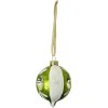 Clayre & Eef 6GL4709 Albero di Natale in vetro verde bianco Ø 5x7 cm stile country