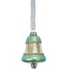 Clayre & Eef 6GL4710BL Ciondolo natalizio in vetro blu Ø 5x9 cm Stile country
