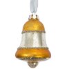 Clayre & Eef 6GL4710Y Ciondolo natalizio oro argento Ø 5x9 cm vetro stile country