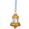 Clayre & Eef 6GL4710Y Ciondolo natalizio oro argento Ø 5x9 cm vetro stile country