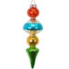 Clayre & Eef 6GL4713 Ciondolo natalizio in vetro Ø 5x16 cm Stile country multicolore