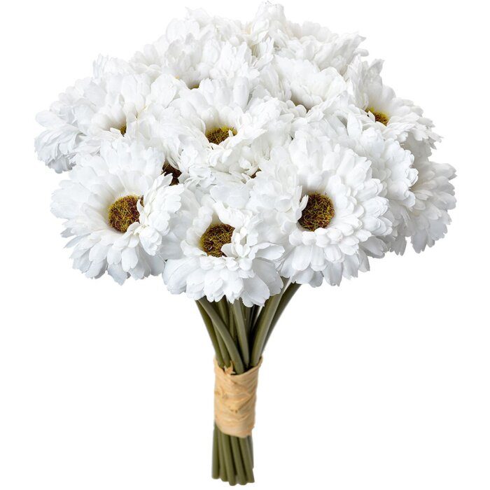Clayre & Eef 6PL0394W Bouquet di fiori artificiali bianco 18 pezzi 15x15x30 cm