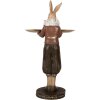 Clayre & Eef 6PR5360 Decorazione Coniglio con ciotola Beige Brown 18x17x31 cm