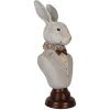 Clayre & Eef 6PR5361 Decorazione Busto Coniglio Grigio Marrone 15x13x39 cm