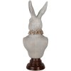 Clayre & Eef 6PR5361 Decorazione Busto Coniglio Grigio Marrone 15x13x39 cm