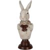 Clayre & Eef 6PR5362 Decorazione Busto Coniglio Grigio 13x12x39 cm