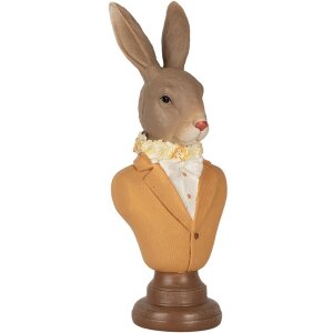 Clayre & Eef 6PR5363 Decorazione Busto Coniglio Marrone Arancione 7x5x19 cm