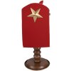 Clayre & Eef 6Y5633 Cassetta delle lettere rosso marrone 27x22x51 cm Stile country natalizio