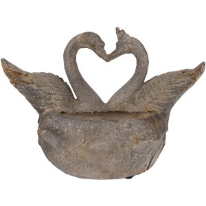 Clayre & Eef 5MG0058 Vaso da fiori decorativo grigio-marrone 49x27x37 cm