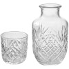 Clayre & Eef 6GL4721 Caraffa con bicchiere trasparente 9x19cm 150ml 550ml