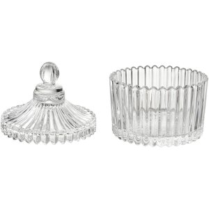 Clayre & Eef Vetro per conserve con coperchio Vetro diametro 7 x altezza 9 cm Trasparente