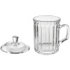 Clayre & Eef 6GL4727 Tazza con coperchio in vetro trasparente 250 ml