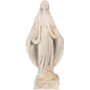 Statua della Madonna Clayre & Eef Beige Marrone 17x12x41 cm Ossido di Magnesio