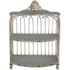 Clayre & Eef 6Y5719 Scaffale da parete in ferro verde-beige 38x23x55 cm stile vintage