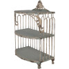 Clayre & Eef 6Y5719 Scaffale da parete in ferro verde-beige 38x23x55 cm stile vintage