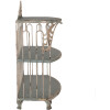 Clayre & Eef 6Y5719 Scaffale da parete in ferro verde-beige 38x23x55 cm stile vintage