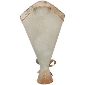 Vaso da fiori in ferro battuto verde effetto vintage 50 cm