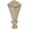 Vaso da fiori in ferro battuto verde effetto vintage 50 cm