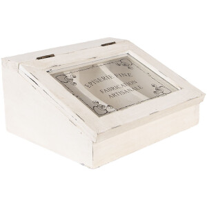 Clayre & Eef 6H2398 Scatola tè Antichissimo 18x16x9 cm 3 scomparti