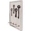 Clayre & Eef 6H2399 Portachiavi Beige Marrone 22x5x25 cm Legno Ferro