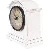 Clayre & Eef 6KL0831 Orologio da tavolo Bianco Marrone 13x7x14 cm Vetro Legno Stile Country