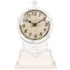Clayre & Eef 6KL0833 Orologio da tavolo Bianco Beige Vetro Legno 14x6x23 cm 1xAA Vintage