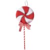 Clayre & Eef 66108 Ciondolo Lollipop Rosso Bianco 17x6x41 cm Plastica