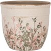 Clayre & Eef 6CE1974S Decorazione Fioriera Beige Rosa Verde Ø 13x11 cm