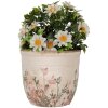 Clayre & Eef 6CE1974S Decorazione Fioriera Beige Rosa Verde Ø 13x11 cm