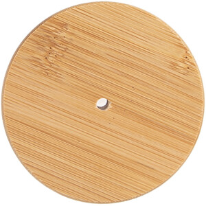 Clayre & Eef 6GL4719L Vaso con coperchio bambù Ø 8x18 cm vetro legno