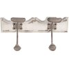 Clayre & Eef 6H2400 Appendiabiti da parete 2 ganci Stile antico Bianco 23x6x10 cm