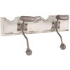 Clayre & Eef 6H2400 Appendiabiti da parete 2 ganci Stile antico Bianco 23x6x10 cm