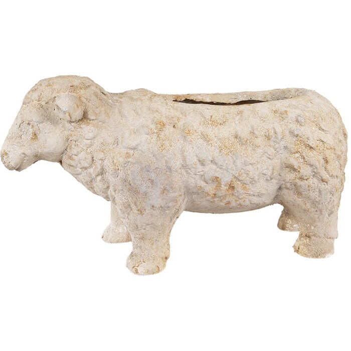 Clayre & Eef 6MG0114 Decorazione Vaso da fiori Beige Brown 48x19x26 cm Stile country