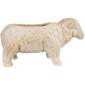 Clayre & Eef 6MG0114 Decorazione Vaso da fiori Beige Brown 48x19x26 cm Stile country