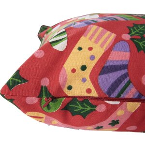Clayre & Eef KT021.428 Copricuscino 44x44 cm Rosso Design natalizio