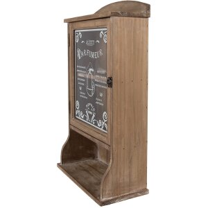 Clayre & Eef 50812 Armadio da parete Marrone 32x15x54 cm Vintage Vetro frontale