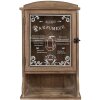 Clayre & Eef 50812 Armadio da parete Marrone 32x15x54 cm Vintage Vetro frontale