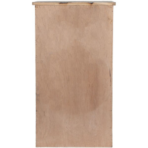 Clayre & Eef 5H0732 Armadio a muro Scaffale a muro stile country bianco marrone 33x25x61 cm