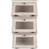 Clayre & Eef 5H0732 Armadio a muro Scaffale a muro stile country bianco marrone 33x25x61 cm