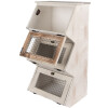 Clayre & Eef 5H0732 Armadio a muro Scaffale a muro stile country bianco marrone 33x25x61 cm