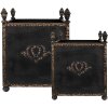 Clayre & Eef 5Y1293 Set di 2 vasi da fiori in stile barocco con interno in ferro nero