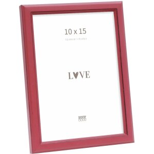 Cornice per foto Deknudt S236F4 rossa in legno 10x15 cm...