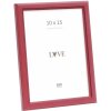 Cornice per foto Deknudt S236F4 rossa in legno 10x15 cm stile rustico