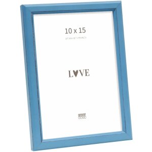 Cornice per foto Deknudt S236F6 blu in legno 10x15 cm...
