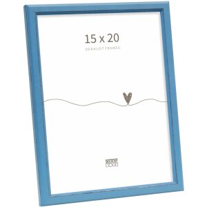 Cornice per foto Deknudt S236F6 blu in legno 15x20 cm...