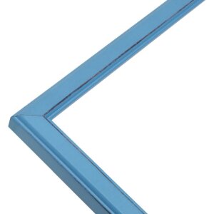 Cornice per foto Deknudt S236F6 blu in legno 20x30 cm stile rustico