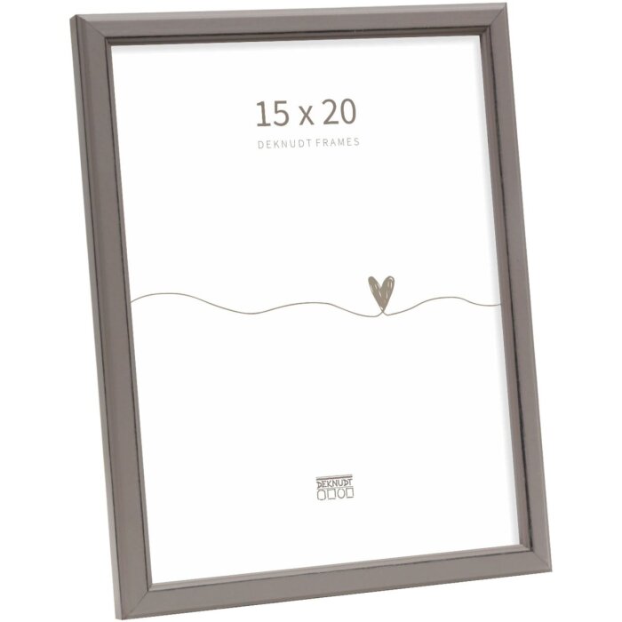 Cornice per foto Deknudt S236F7 grigia in legno 15x20 cm stile rustico