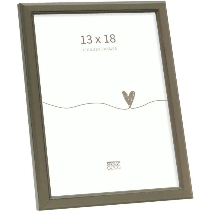 Cornice per foto Deknudt S236F8 legno kaki grün 13x18 cm stile rustico
