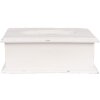 Clayre & Eef 6H2396 Scatola per fazzoletti in legno bianco 28x16x10 cm Stile Vintage